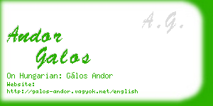 andor galos business card